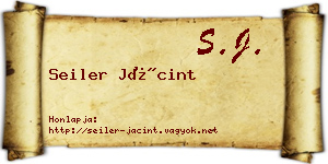 Seiler Jácint névjegykártya